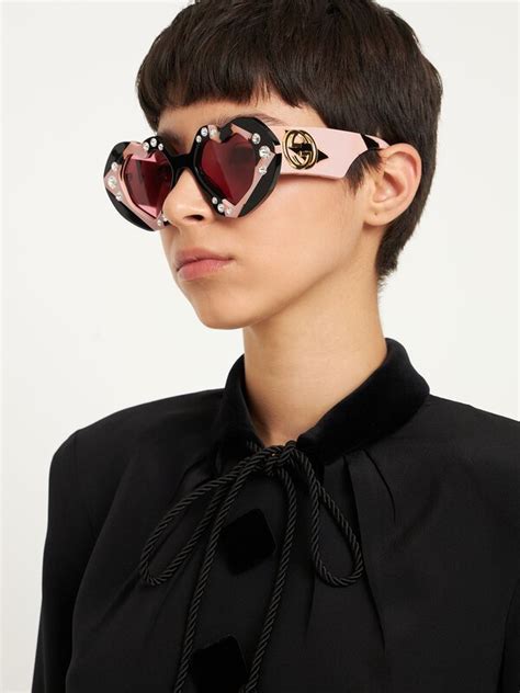 gucci heart frame|Gucci™ GG1329S Heart Sunglasses .